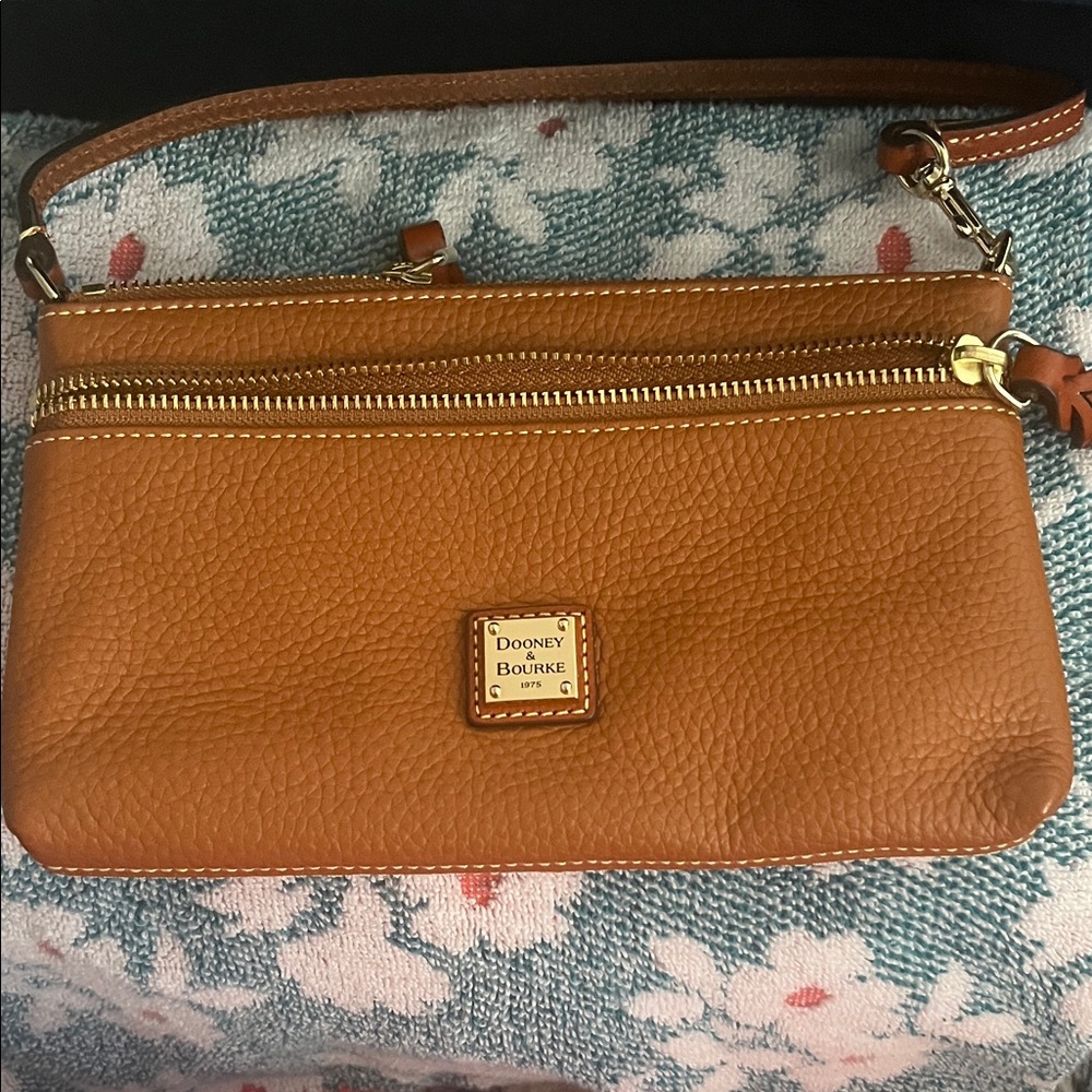 Dooney & Bourke Cognac Pebble Leather wristlet, or small
Bag